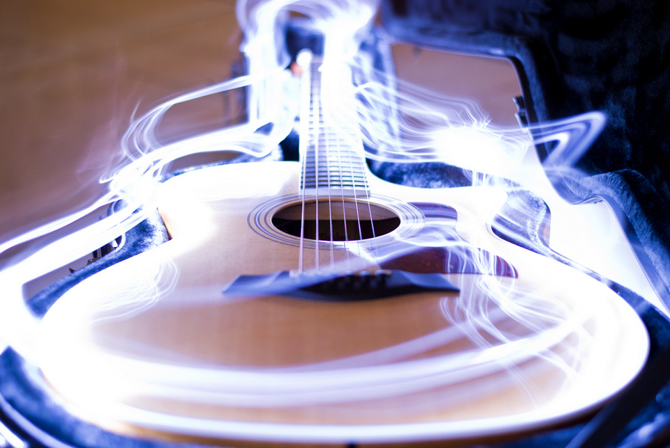 music guitar - Light Painting Photography